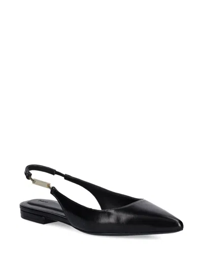 Hugo Boss Slingback Pointed-toe Flats In Black