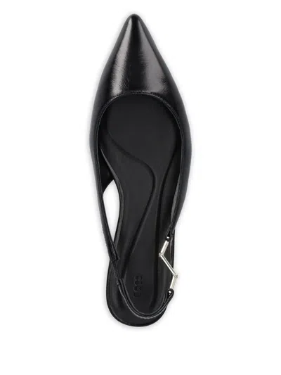 Hugo Boss Slingback Pointed-toe Flats In Black