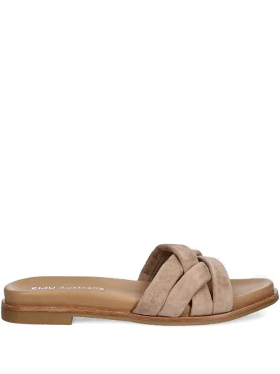 Emu Australia Braided Suede Slides In Multi
