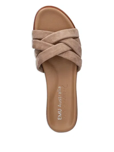 Emu Australia Braided Suede Slides In Multi