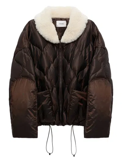 Dorothee Schumacher Down Jacket With Faux Fur Collar In Multi