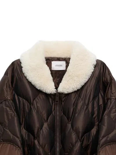 Dorothee Schumacher Down Jacket With Faux Fur Collar In Multi