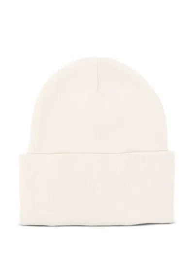 Fiorucci Logo-embroidered Beanie Hat In White