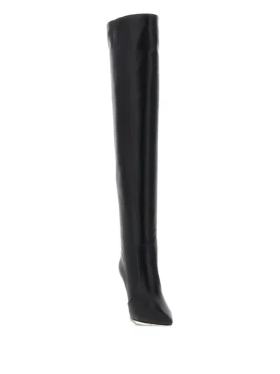 Gianvito Rossi 85mm Hansen Cuissard Pointed-toe Boots In Black