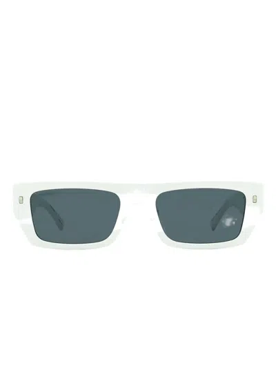 Dsquared2 Icon Rectangular Sunglasses In White