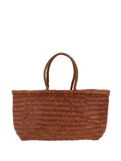 Dragon Diffusion Triple Jump Big Bamboo Leather Bag In Brown