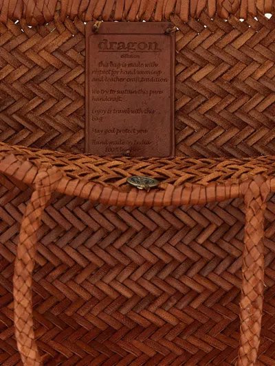Dragon Diffusion Triple Jump Big Bamboo Leather Bag In Brown