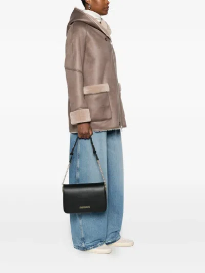 Love Moschino Shoulder Bag With Logo In Black