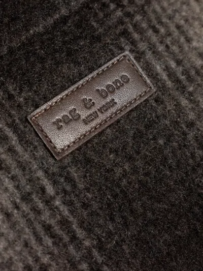 Rag & Bone Austin Checked Wool-blend Shirt Jacket In Brown