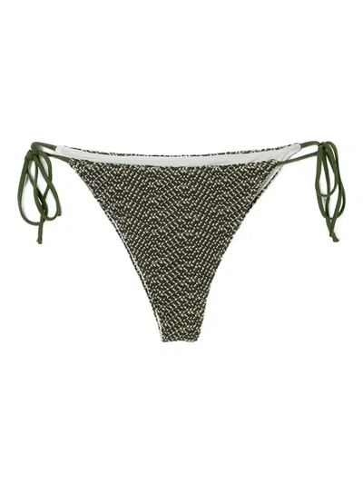 Mc2 Saint Barth Textured Tie-side Bikini Bottom In Multi