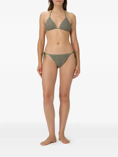 Mc2 Saint Barth Textured Tie-side Bikini Bottom In Multi