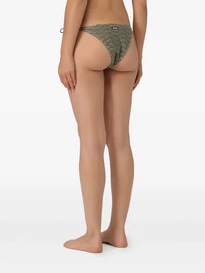 Mc2 Saint Barth Textured Tie-side Bikini Bottom In Multi