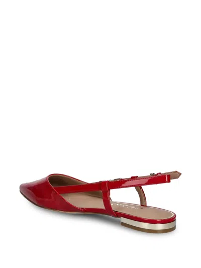 Guess Usa Pointed-toe Flat Pumps In Red