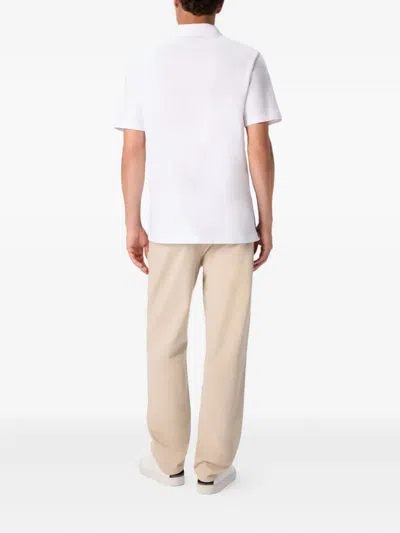 Missoni Short Sleeve Polo With Geometric Zigzag Pattern In Gray