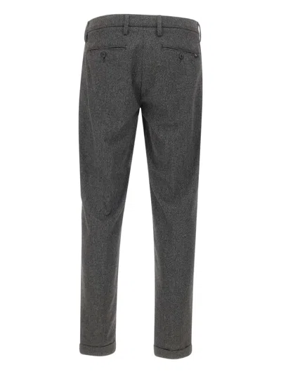 Re-hash Mucha Textured Cuffed Trousers In Gray