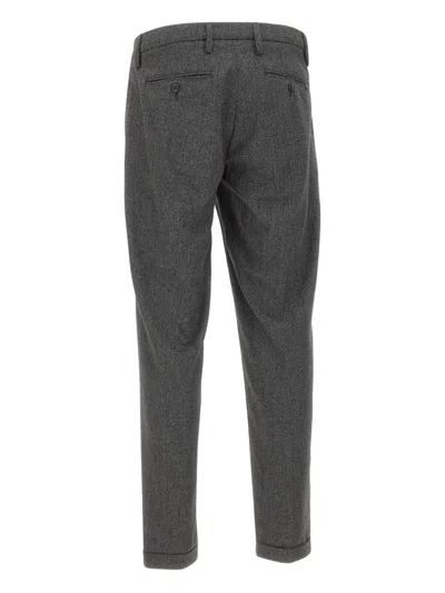 Re-hash Mucha Textured Cuffed Trousers In Gray