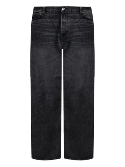 Samsoe & Samsoe Five-pocket Design Wide-leg Jeans In Black