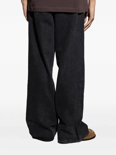 Samsoe & Samsoe Five-pocket Design Wide-leg Jeans In Black