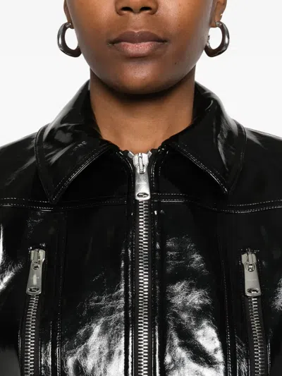 Coperni Organic Polyurethane Jacket Featuring Shiny Finish In Black