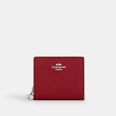 Coach Snap Wallet In Red