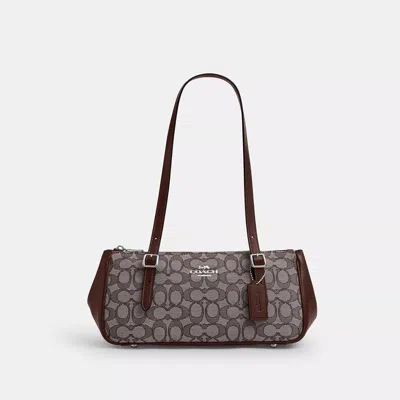 Coach Asher Shoulder Bag In Signature Jacquard In Brown