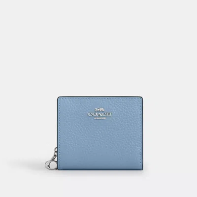 Coach Snap Wallet In Blue