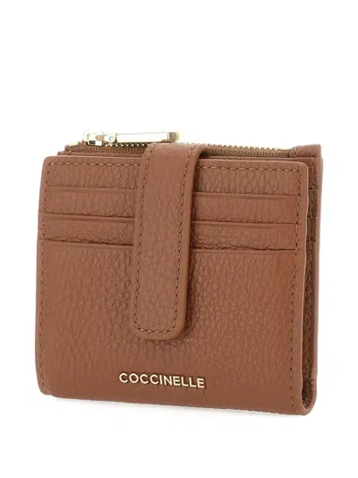 Coccinelle Leather Zip-fastening Wallet In Brown