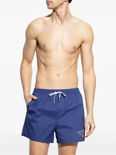 Dsquared2 Drawstring Swimming Trunks In Blue