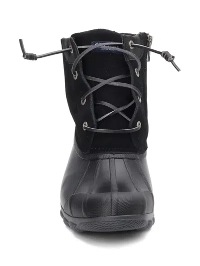 Sperry Lace-up Rain Boots In Black
