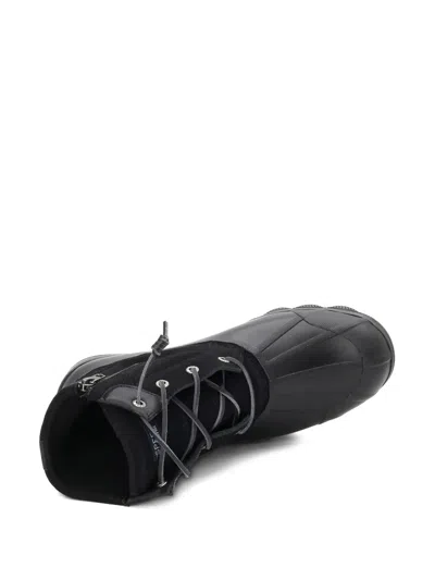 Sperry Lace-up Rain Boots In Black