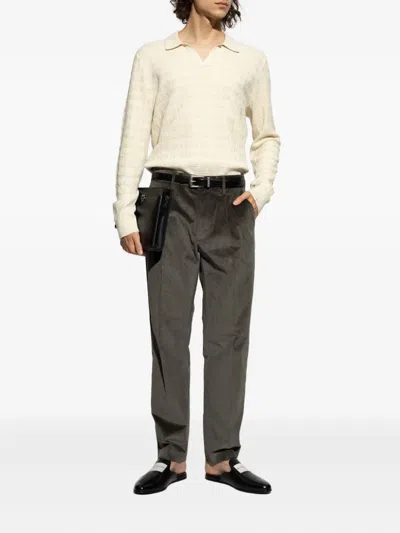 Rag & Bone Harvey Johnny Collar Relaxed Polo In White
