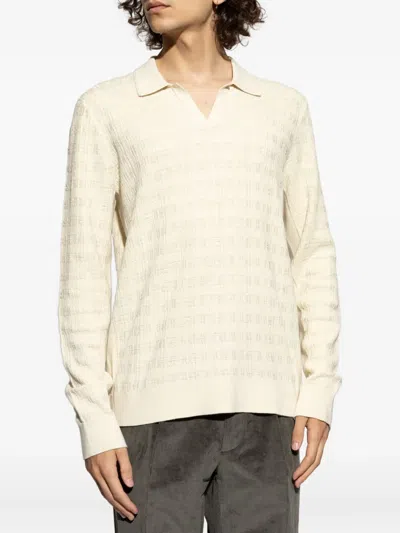 Rag & Bone Harvey Johnny Collar Relaxed Polo In White