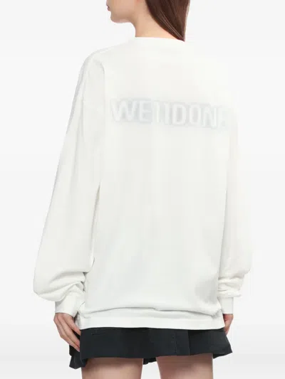 We11 Done Teddy-print Long-sleeve Top In White