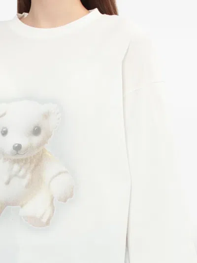 We11 Done Teddy-print Long-sleeve Top In White