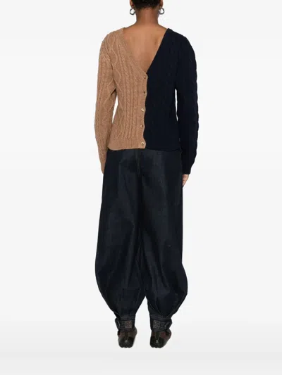 粗绞花针织开衫