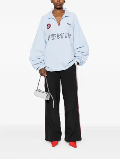 Fenty X Puma Side-stripe Elasticated Track Pants In Black