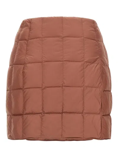 Ienki Ienki Platha Quilted-padded Mini Skirt In Brown