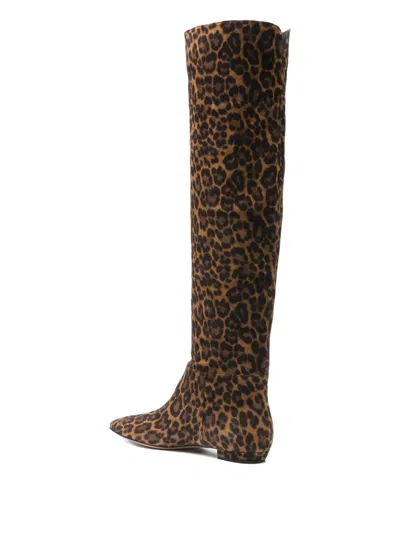 Gianvito Rossi 10mm Leopard-print Calf-leather Boots In Multi