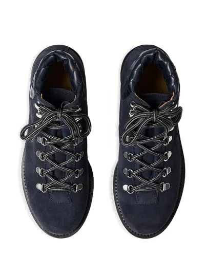 Scarosso Catherine Woven-panel Lace-up Boots In Black