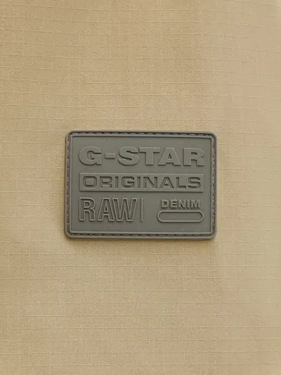 G-star Raw Hooded Patch-pocket Jacket In Neutral