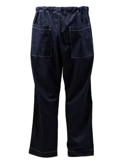 Casey Casey Drawstring Pocket Trousers In Blue