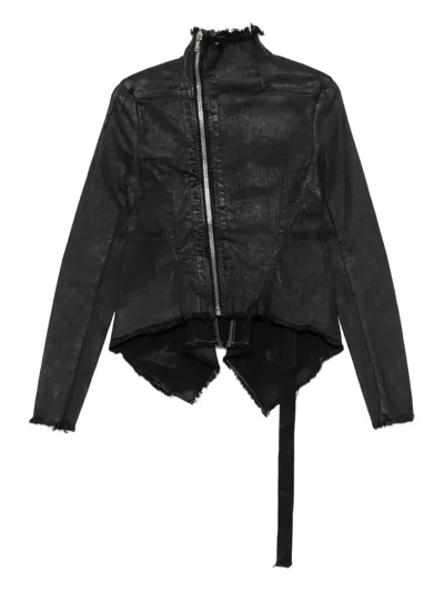 Rick Owens Drkshdw Asymmetrical Zip Jacket In Black