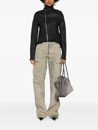 Rick Owens Drkshdw Asymmetrical Zip Jacket In Black