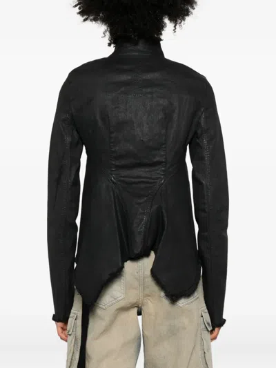 Rick Owens Drkshdw Asymmetrical Zip Jacket In Black