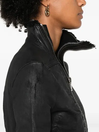 Rick Owens Drkshdw Asymmetrical Zip Jacket In Black