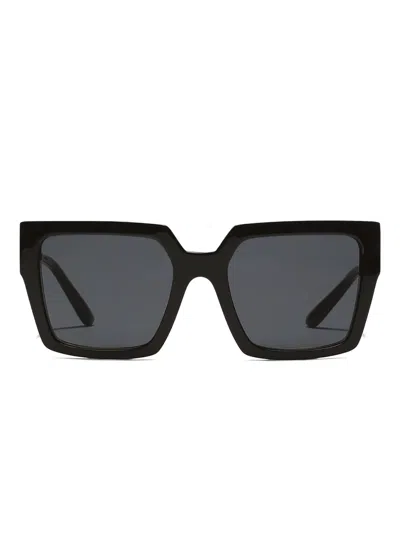 Dolce & Gabbana Embellished Square-frame Sunglasses In Black