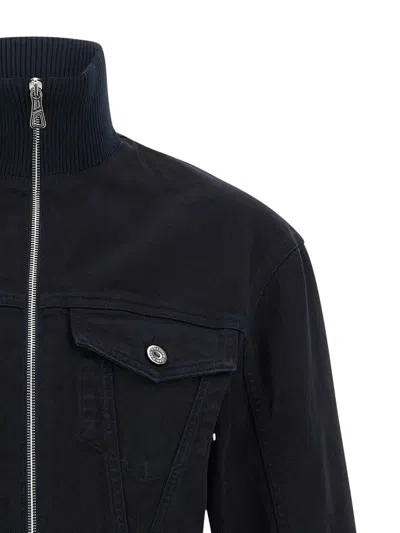 Jean Paul Gaultier 'the Slit Denim' Jacket In Black