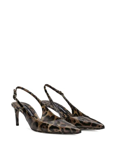 Dolce & Gabbana Closed Wool Blend Single-breasted Jacket In Animal Print