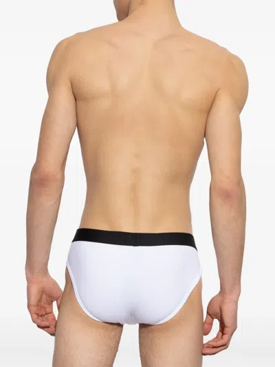 Dsquared2 Logo Waistband Two-pack Briefs In White
