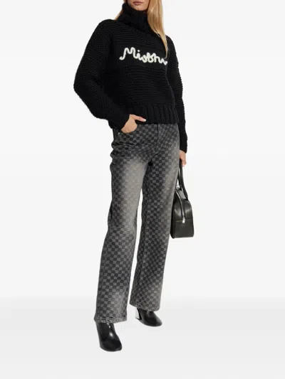 Misbhv Roll-neck Logo-detail Sweater In Black